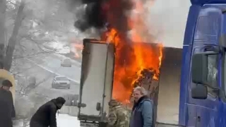 У заправочной станции в Ленинском районе сгорела "Газель"