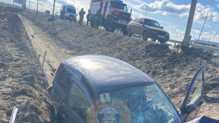 Под Саратовом водитель не удержал "Калину"