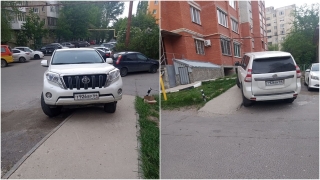 В Саратове автохам на "Лэнд Крузере" преградил путь пешеходам