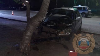 Парень на Mitsubishi врезался в дерево. Пятилетний мальчик в больнице