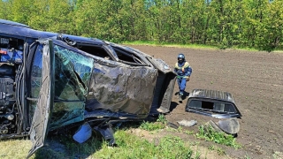 На саратовской трассе иномарка опрокинулась в кювет. Есть погибший и пострадавшие