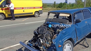 На саратовской трассе "Соболь" не разъехался с "семеркой". Двое в больнице