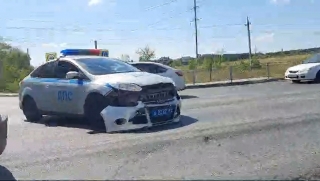 В Саратове экипаж ГИБДД попал в ДТП