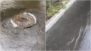 Коммунальщики два дня не реагируют на потоп на Малой Горной