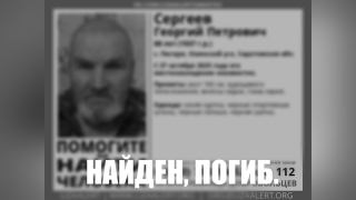 Пропавшего без вести Георгия Сергеева нашли мертвым