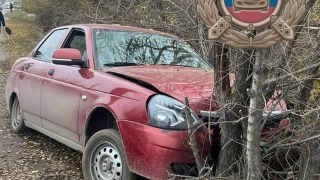 Водитель "Приоры" въехал в дерево и оказался в больнице