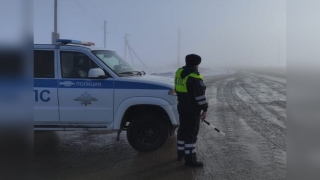 Из-за снегопада и тумана в Саратовской области перекрыли федеральную трассу