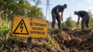 На 2-й Садовой двое рабочих получили удар током во время земляных работ