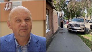 ГАИ наказала Олега Комарова за парковку на тротуаре в центре Саратова
