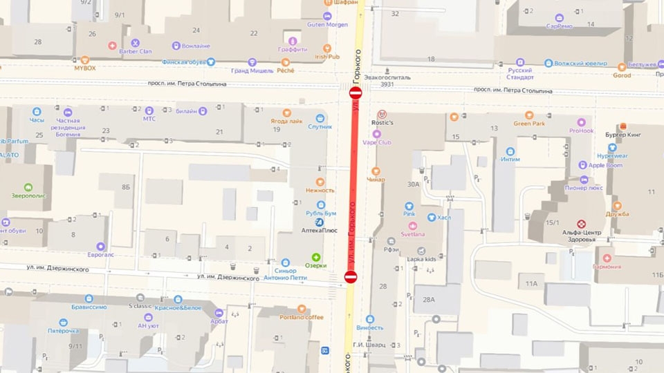 В центре Саратова на неделю перекроют улицу и отменят троллейбус