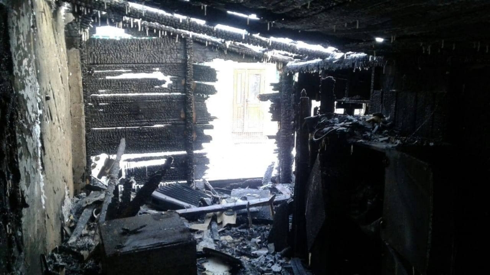 В сгоревшем доме нашли труп 60-летнего хозяина